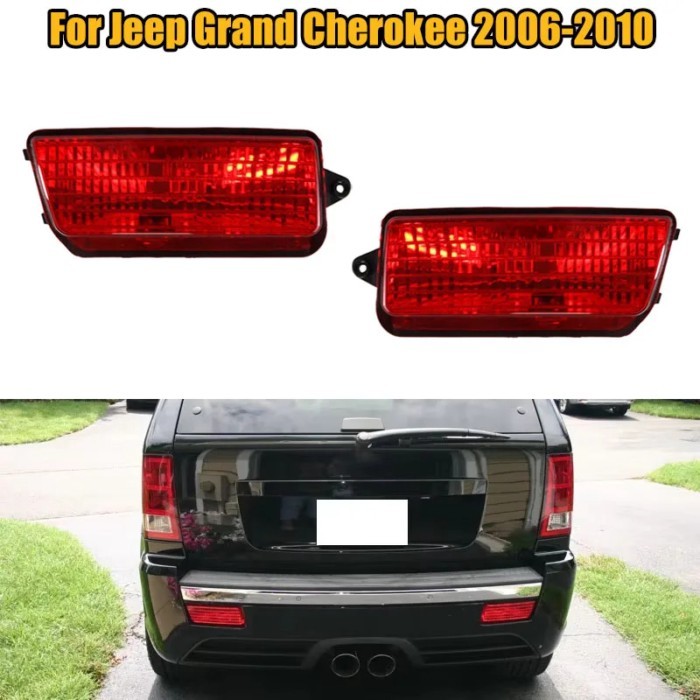 For Jeep Grand Cherokee 2005 2006-2010 No Bulb Red Len Rear Reflector Light Tail Brake Light Tailli