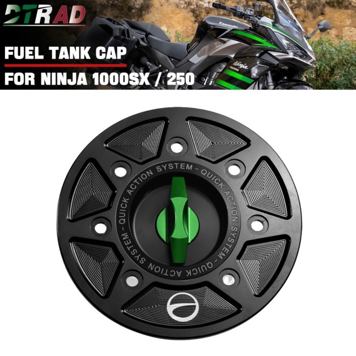 For Kawasaki Ninja 1000SX 250 ZH2 ZX25R KLZ 1000 VERSYS Motorcycle CNC Billet Fuel Tank Cap Keyless