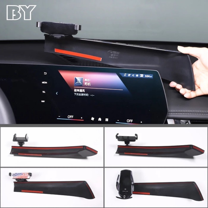 Car Phone Holder For BMW X1 U11 2023 Screen Fixed Base Navigation Bracket Wireless Charging Mobile