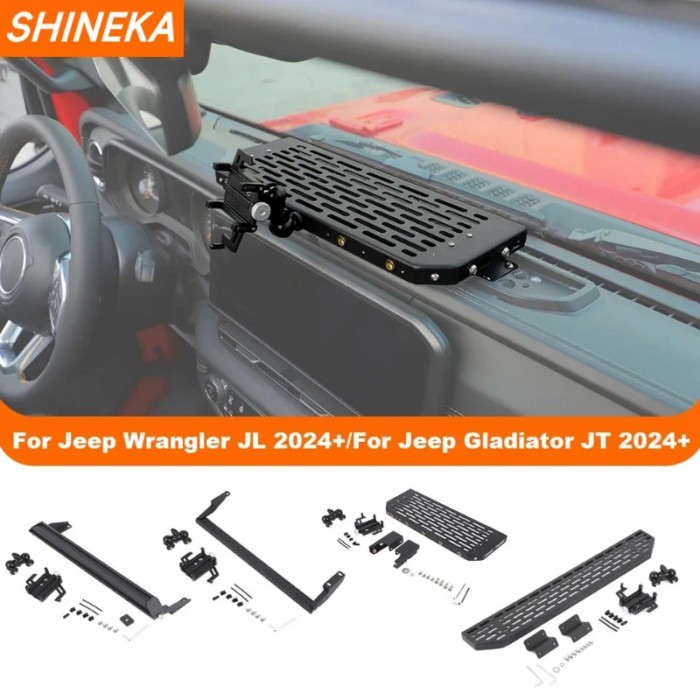SHINEKA Car Center Console Expansion Phone Holder Anti-shake Stand For Jeep Wrangler JL Gladiator J