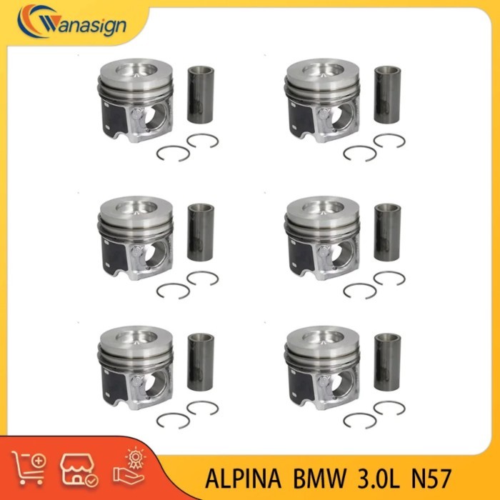 AUTO ENGINE PARTS STD Piston & Ring Set For ALPINA BMW D3 D4 D5 XD3 3 4 5 6 7 X3 X4 X5 X6 3.0L 3.0T
