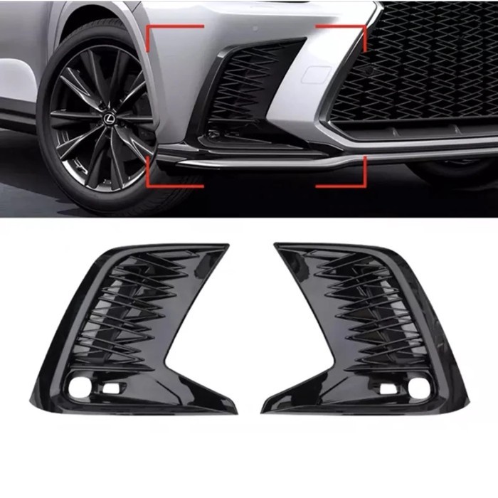 Auto Left or Right Front Bumper Mesh Fog Light Grille Grill Cover For Lexus NX350 NX450h+ F Sport F