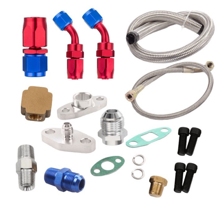 Auto Parts Oil Feed Line T3 T3/T4 T4 T04 GT32 GT40 GT42 Turbine oil inlet/outlet Combo set Return D