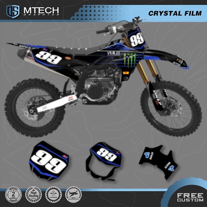 DSMTECH Motorcycle Sticker Graphics Decals for Yamaha YZ450F YZF 450 2018-2022 YZ250F YZF250 2019 2