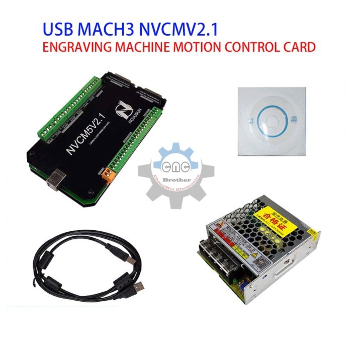 CNC Kit NVCMV2.1 3/4/5/6-Axis Mach3 USB Card 300KHz CNC Router 3 4 5 6-Axis Motion Control Card Bre