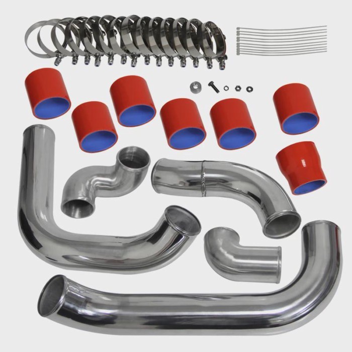 Silver Intercooler Piping Performance Front Fits for Toyota Mark II Cresta Chaser JZX90 1992-1996 J