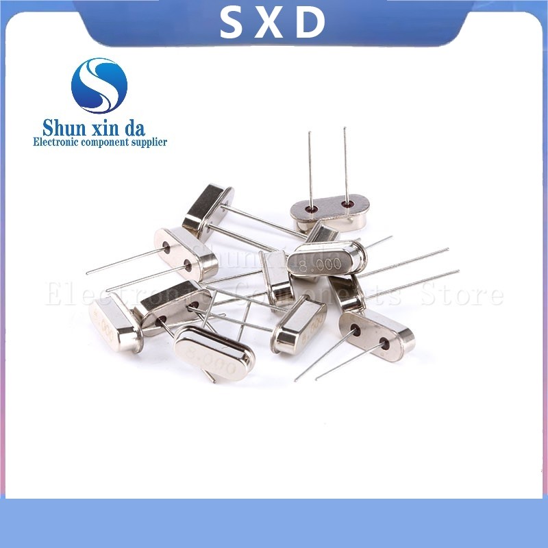 10PCS HC-49S DIP ควอตซ์คริสตัล Resonator Passive Oscilator 4 6 8 10 11.0592 12 13.56 16 18.432 20 22.1184 24 25 27 30 32 MHZ