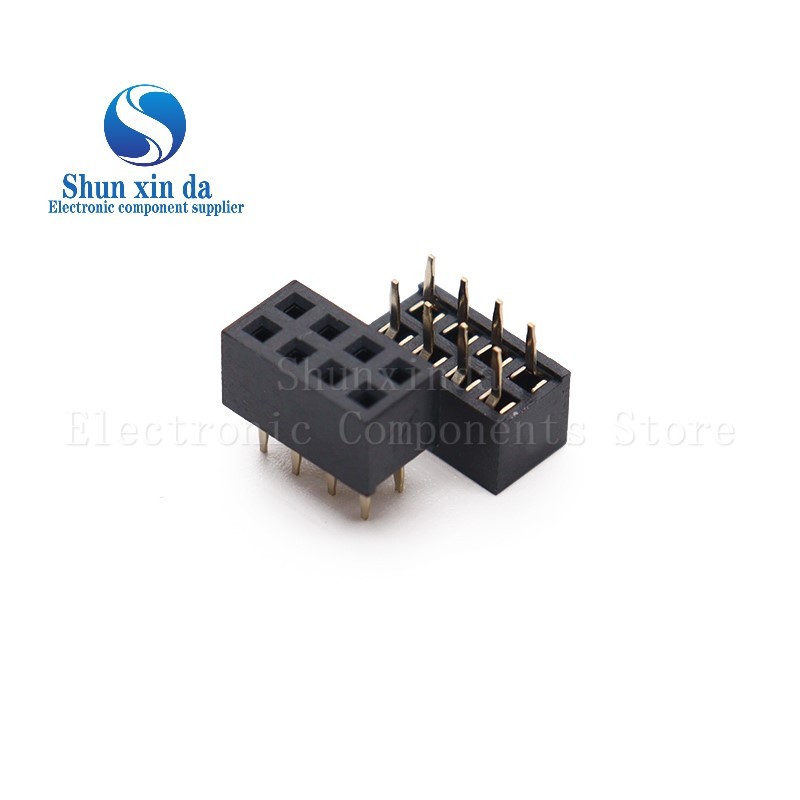 20PCS 2.0 มม.2 * 2 P-40P สีดําคู่แถวหญิง Header Connector 2P 3P 4P 5P 6P 7P 8P 9P 10P 12P 14P 15P 20