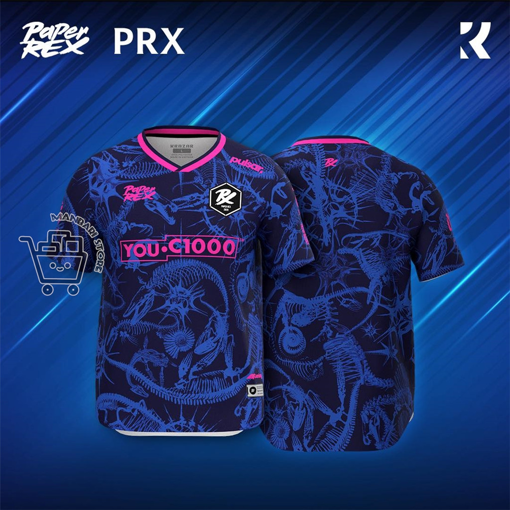 ใหม่กระดาษ Rex DinoGlitch Jersey 2026/27 Series ชุด VALORANT Esports Club PRX แฟชั่น Tees ชาย F0RSAK