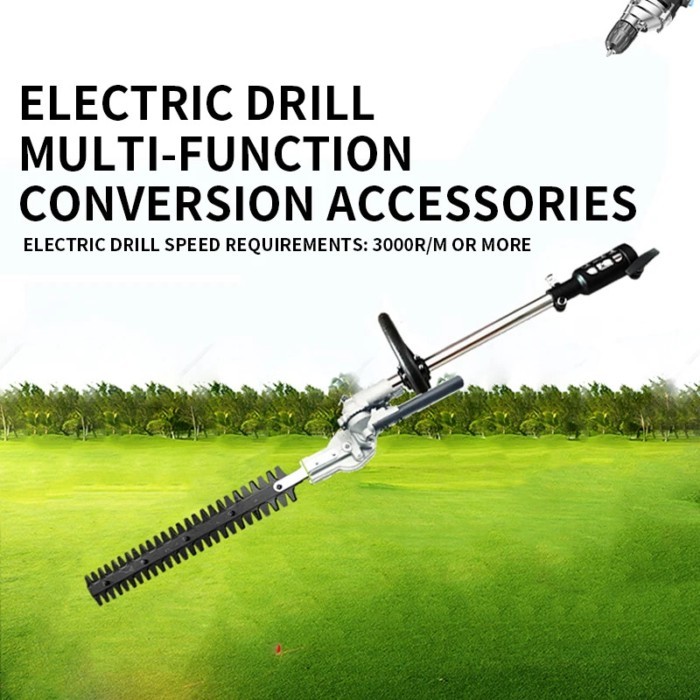 Electric drill modified hedge trimmer conversion head portable small hedge trimmer trimming leaf hi