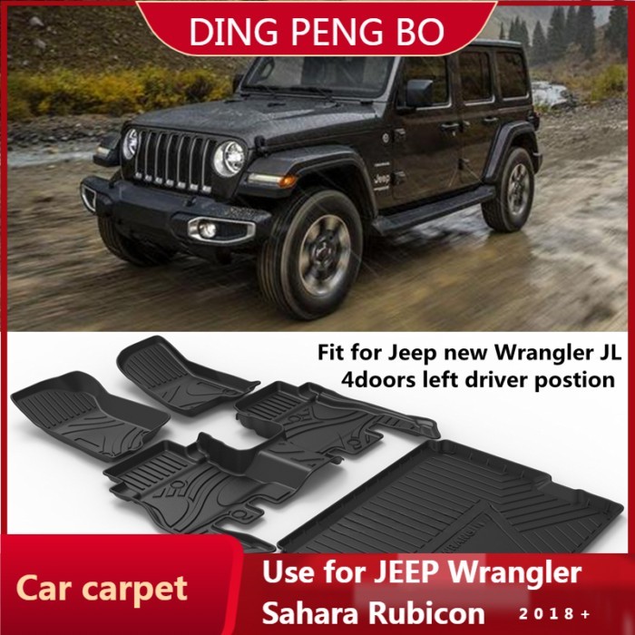 Use for JEEP Wrangler Sahara Rubicon Car carpet JL car floor mat JL trunk mat JEEP Wrangler JL Rubi