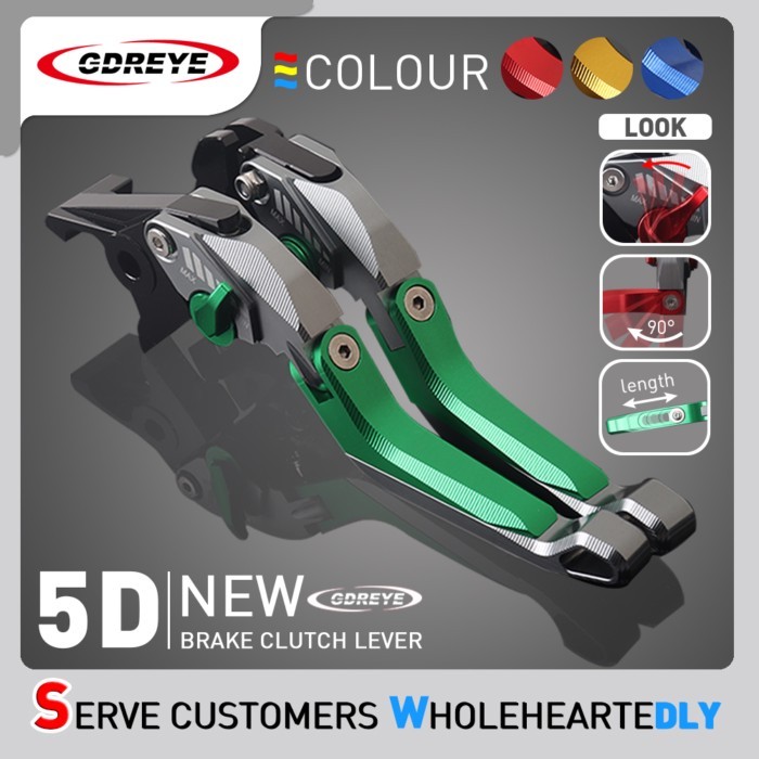High-Quality 5D New For Kawasaki Z900 Z 900 2017-2024 Motorcycles Folding Extendable Brake Clutch L