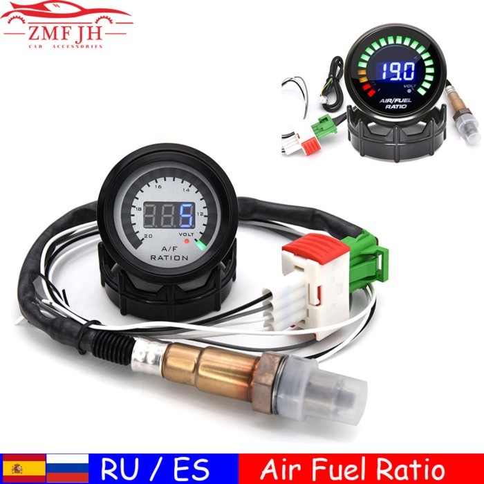 20:1-10:1 AFR Meter 52MM Racing Gauge Air Fuel Ratio with Narrowband O2 Oxygen Sensor OEM  02580060