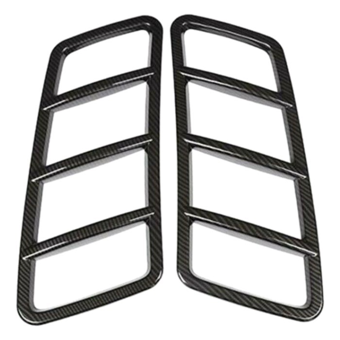 2X Carbon Fiber Black Hood Engine Air Vent Cover Trim for Mercedes Benz ML W166 2012-2015 GL X166
