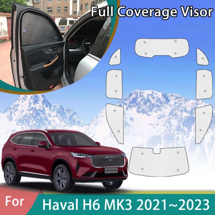 For Haval H6 3rd gen MK3 2021 2022 2023 Car Sunshades Auto Accessories Stickers Parasol Sun UV Prot