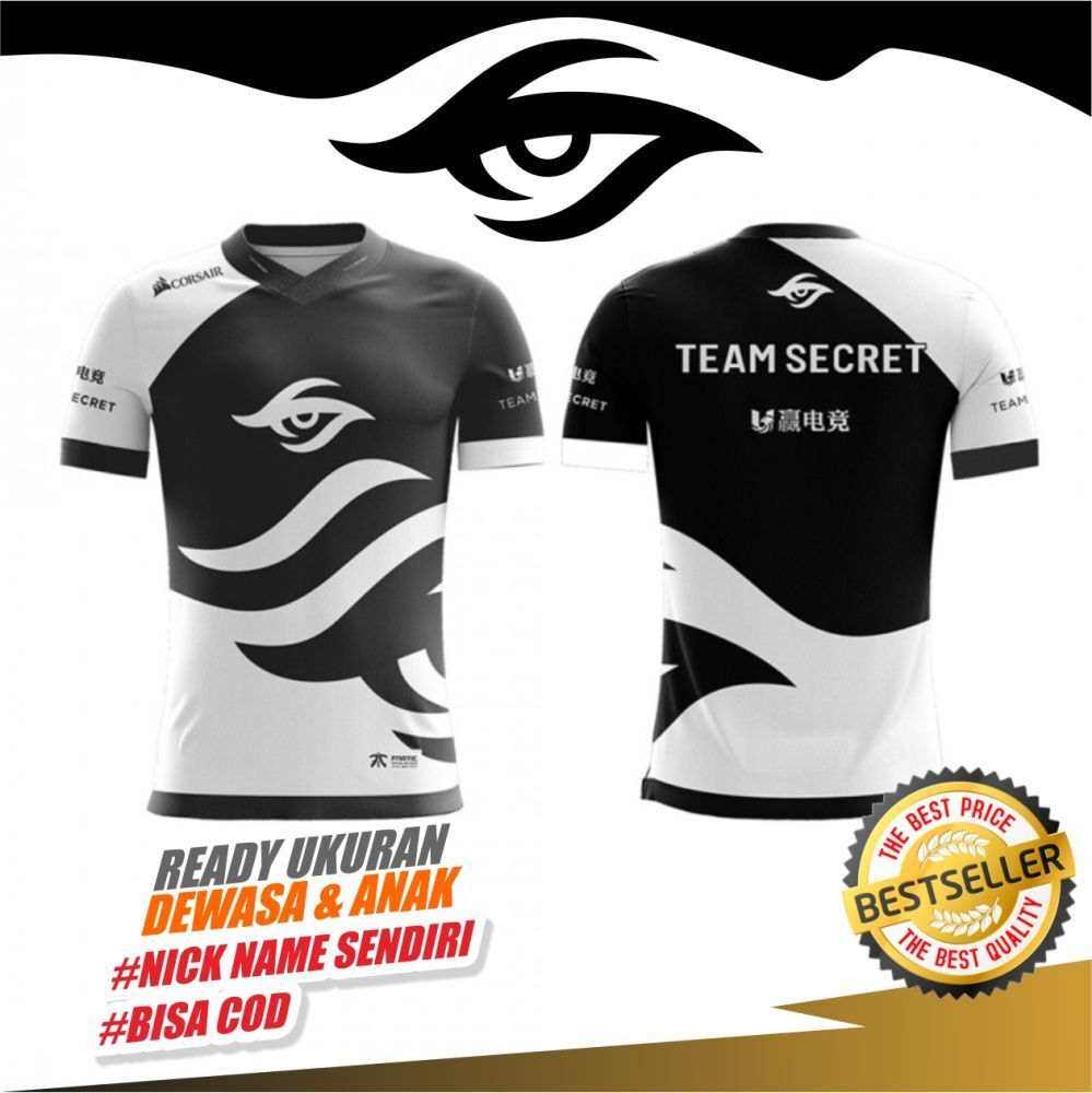 เสื้อทีม TEAM SECRET ออกแบบได้ตามใจ มาพร้อมชื่อและสปอนเซอร์
