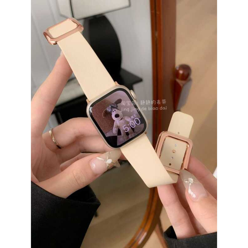 C Starlight Magnetic Leather Sport Watch Band Unisex Compatible With Watch S Watch 7 8 SE Quiet Ban