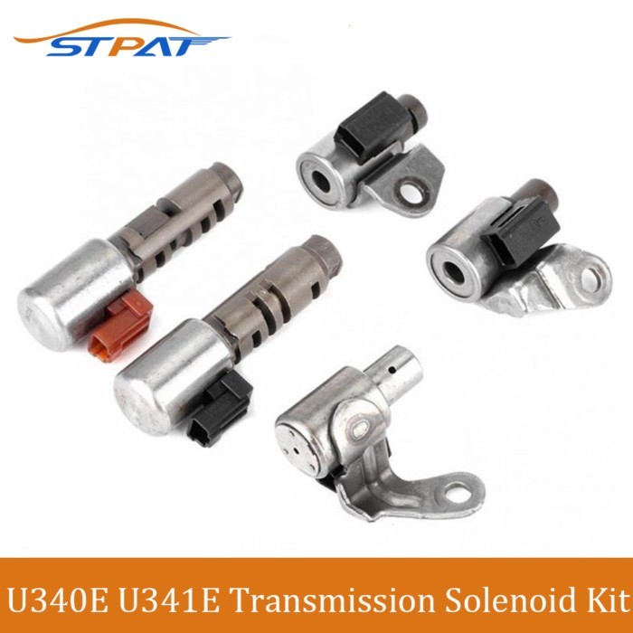 STPAT 5PCS U340E U341E U341F Transmission Solenoid Valve Kit for 1999-UP Lexus Toyota Corolla s 1.8