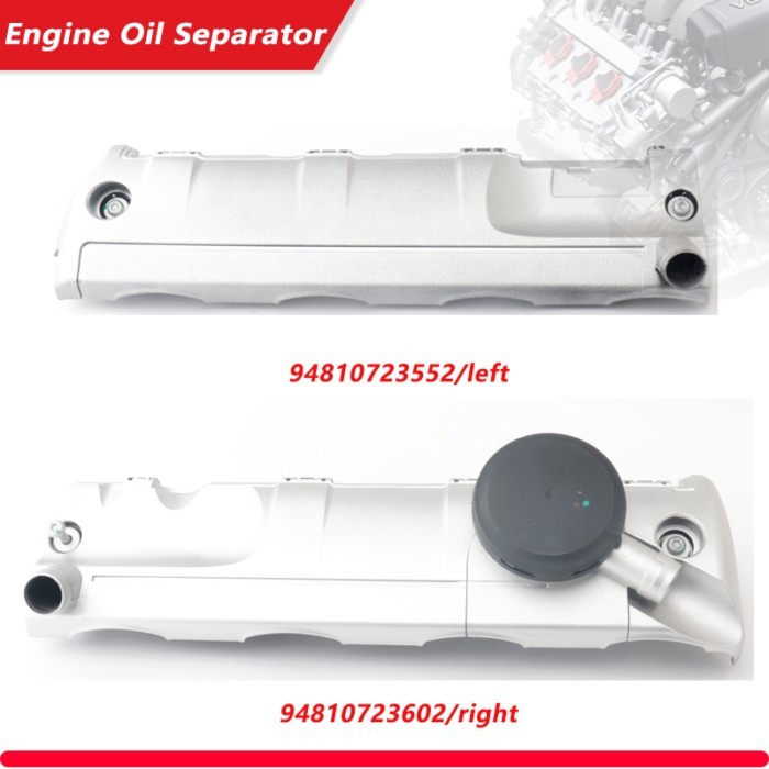Sliver Engine Crankcase Vent Cylinder 1-4 5-8 Oil Separator 94810723552 94810723602 For PORSCHE Cay