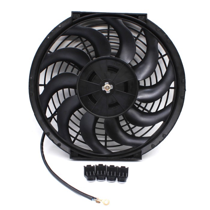 12V 130W Universal 16 inch Motor Engine Radiator Oil Cooler Cooling Electric Pull Push Fan Radiator