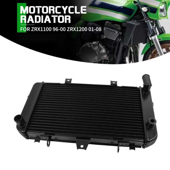 Motorcycle Aluminium ZRX1100 Engine Radiator For Kawasaki ZRX 1100 1996-2000 ZRX1200 2001-2008 Cool
