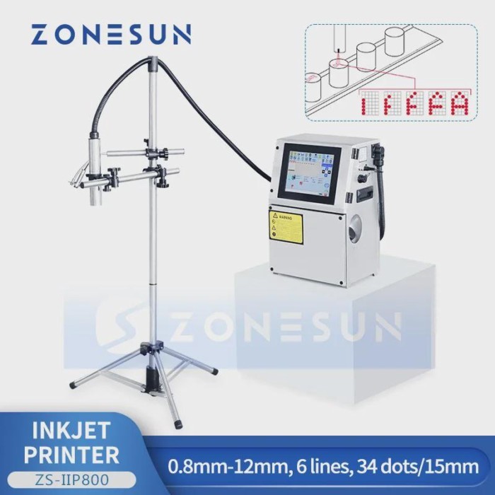 Zonesun CIJ Printer Continuous Inkjet Printer Date Coder Inkjet Coding Machine Batch Coding System