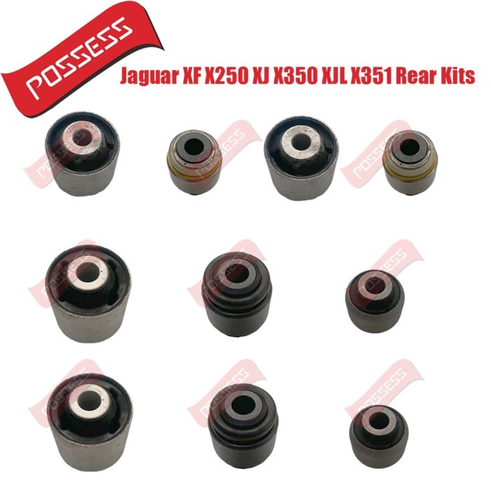 10 Pieces Rear Suspension Control Arm Bushing Kits For Jaguar XF X250 2009-2015 Jaguar XJ X350 XJ X