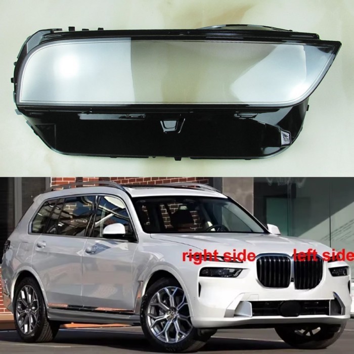 For BMW X7 X7M G07 2023 Car Accessories Front Headlamp Transparent Lampshade Lamp Shell Headlight L