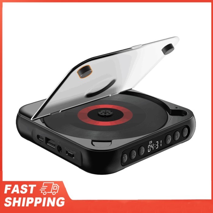 CD Player Portable BT Music Player CD Runner with Dustproof Cover 6 Modes A-B Repeat Timer Remote C