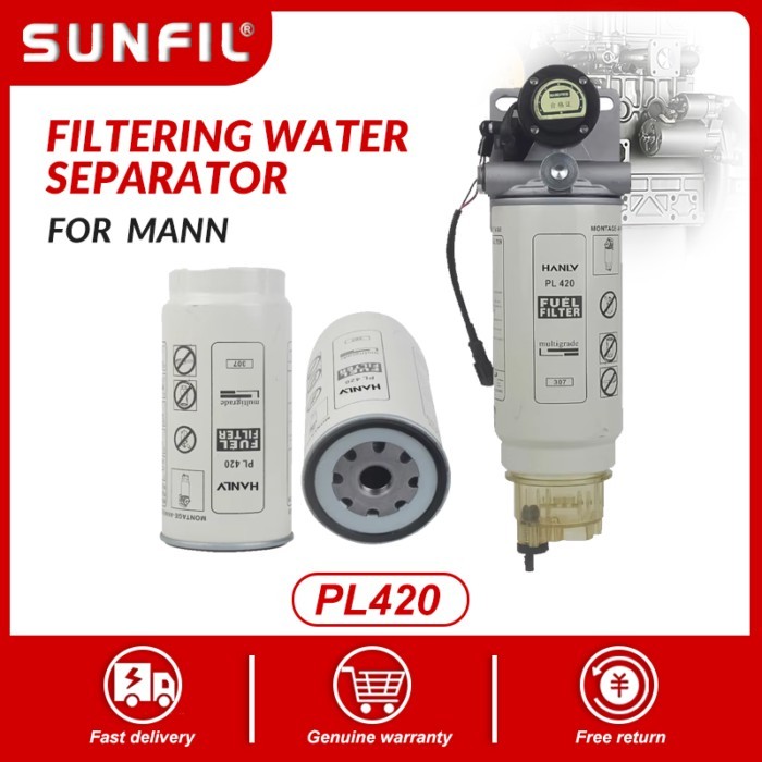 PL420  Electronic Heating Pump With Heating Rod Diesel Coarse Filtering Water Separator Assembly Al