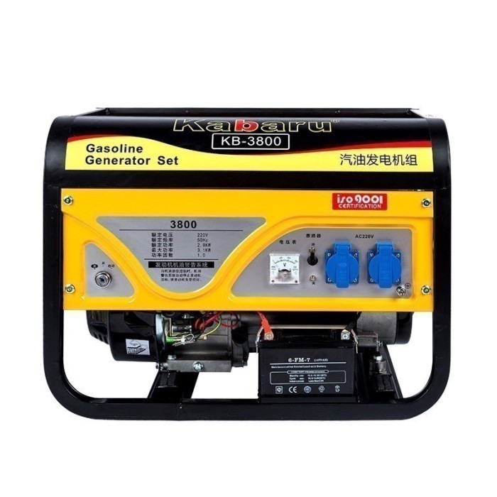 Gasoline Generator 220V 380V Household Small 6.5KW Single-phase Three-phase Silent Enlarged Wheel F