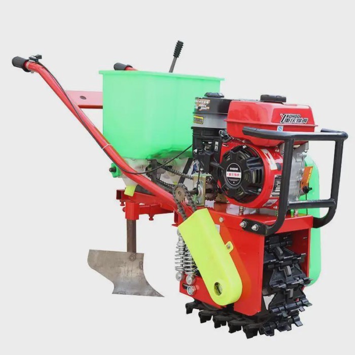 Agricultural gasoline small chain-rail topdressing micro-cultivator single-wheel tiller hoe crawler