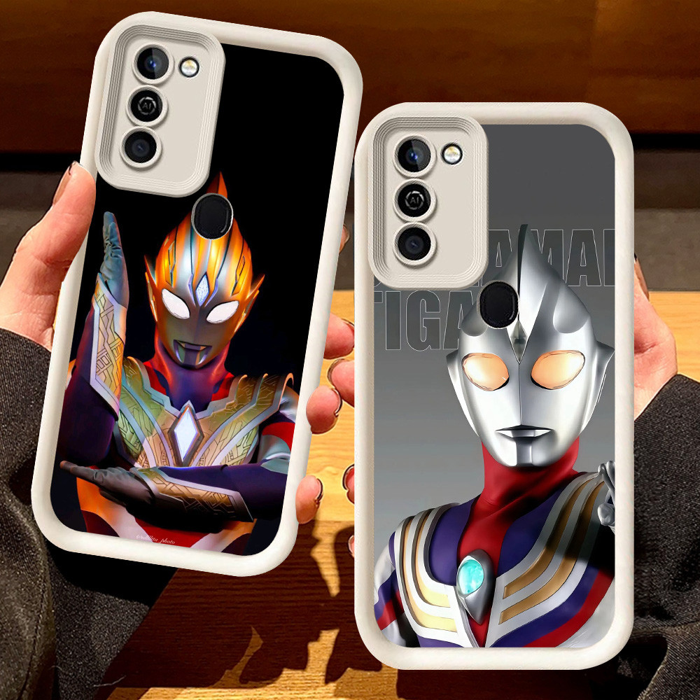 G-57 Ultraman Casing สําหรับ Infinix Smart 10 6 5 Plus สีดําและสีขาว