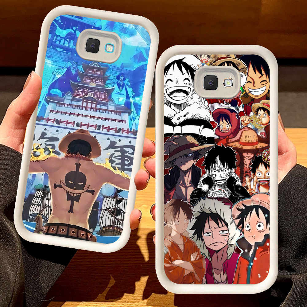 G-61 One Piece Ace Casing สําหรับ Samsung J2 J7 J4 J6 Prime Plus Pro สีดําและสีขาว