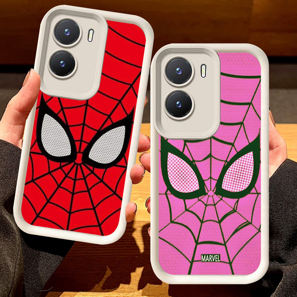 G-68 Spider man Casing สําหรับ VIVO Y35 Y15s Y01A Y22 Y01 Y22s Y15a 5G สีดําและสีขาว