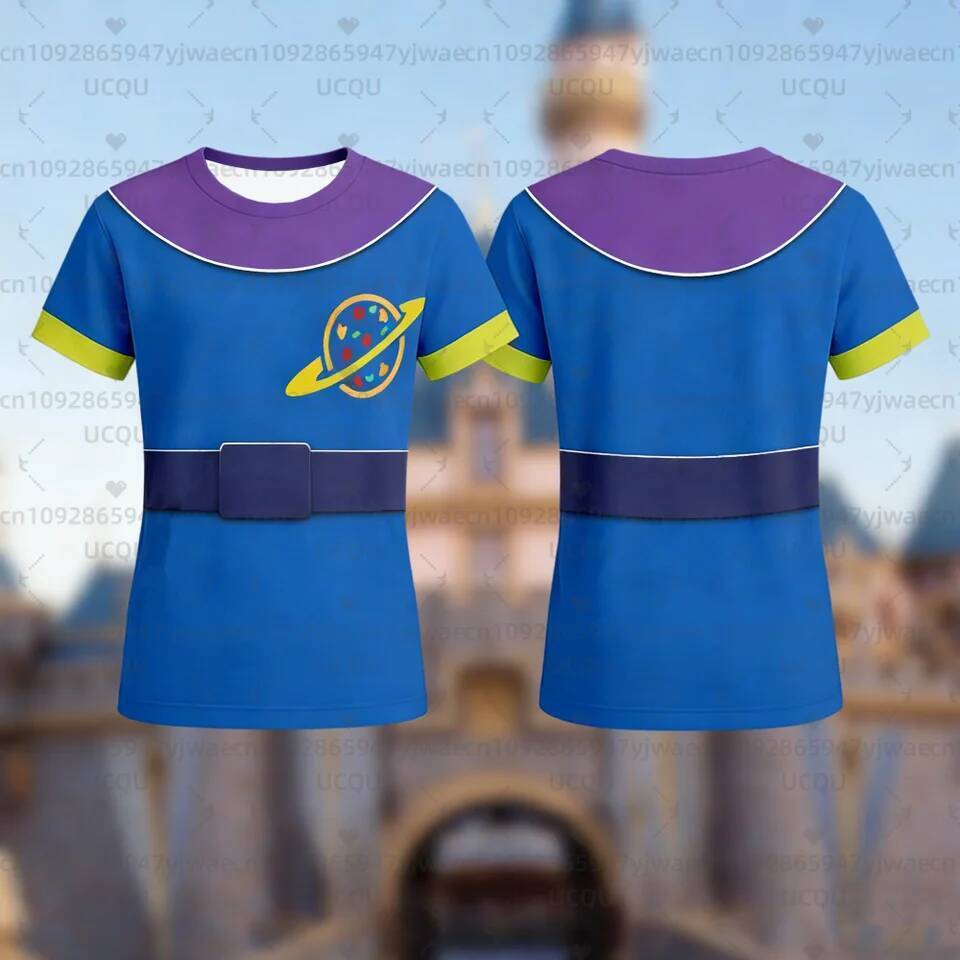 เสื้อยืดคอสเพลย์ Toy Story สำหรับครอบครัวในฤดูร้อน ออกแบบมาให้เหมาะกับผู้ใหญ่และเด็ก พร้อมลาย Buzz Lightyear, Woody และJessie