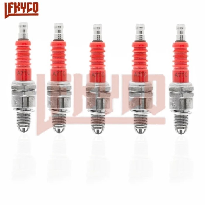 1/2/3/4/5PCS 3 Electrode A7TC/C7HSA Iridium Spark Plug Ignition Candle for GY6 50CC 70CC 90CC 125CC