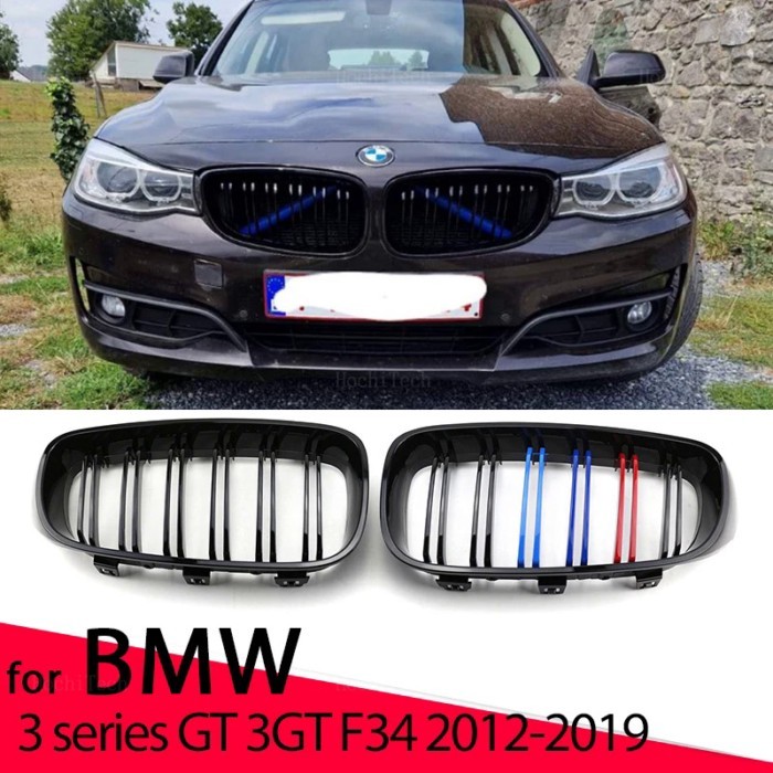 Car Front Bumper Grilles Kidney Racing Grill For BMW F34 3 Series GT Gran Turismo Double Slat Repla