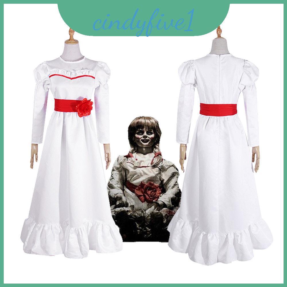 Creation Annabelle Gorgeous White Costume พร้อมสวมใส่สำหรับคอสเพลย์