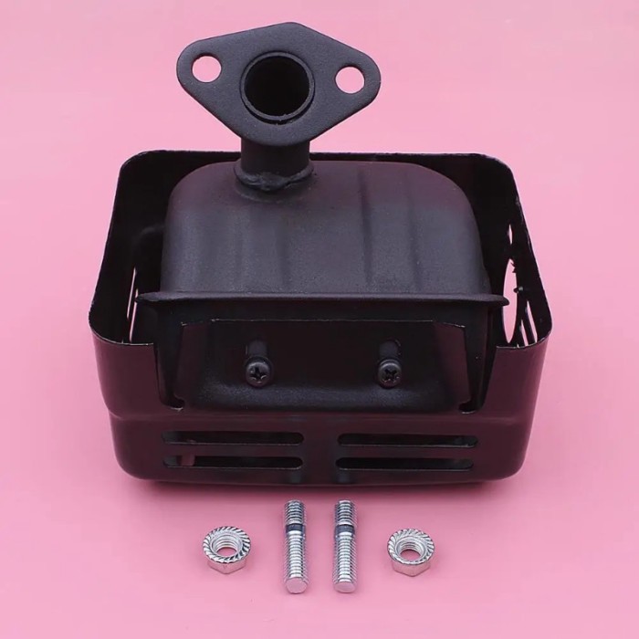 Exhaust Muffler w Stud Nut Kit For Honda GX120 GX160 GX200 168F Engine Generator Replacement Part 1