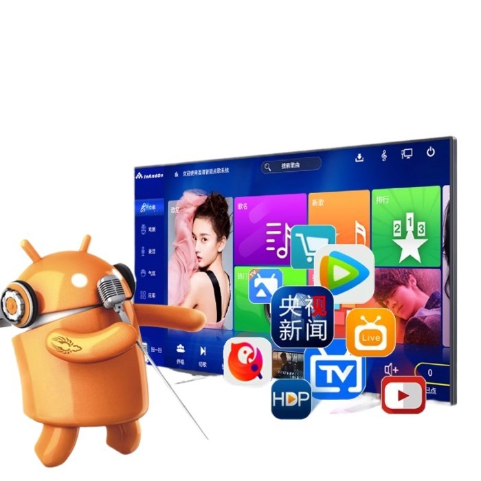 InAndOn Karaoke System 18.5-inch New Design Touch Screen Phone Song Karaoke Player Karaoke Machine