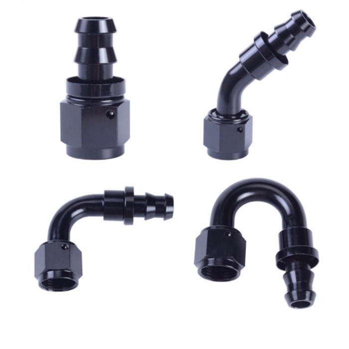 Aluminum 4AN 6AN 8AN 10AN 12AN 16 AN Push Lock Fittings