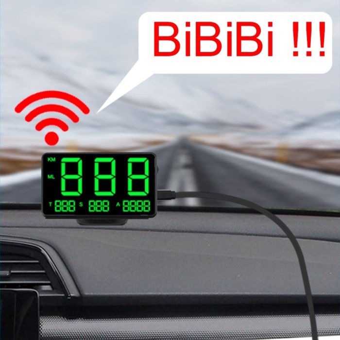 C60S/C80 HUD Car Head Up Display GPS Speedometer LED Big Fonts Projector Altitude Odometer Over-spe