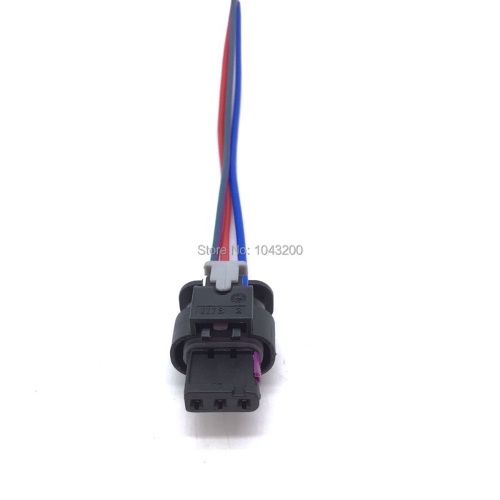 3 PIN PARKING SENSOR Cable Lead Plug Pigtail Socket Connector 4F0973703 For VW Golf Jetta Tiguan Au