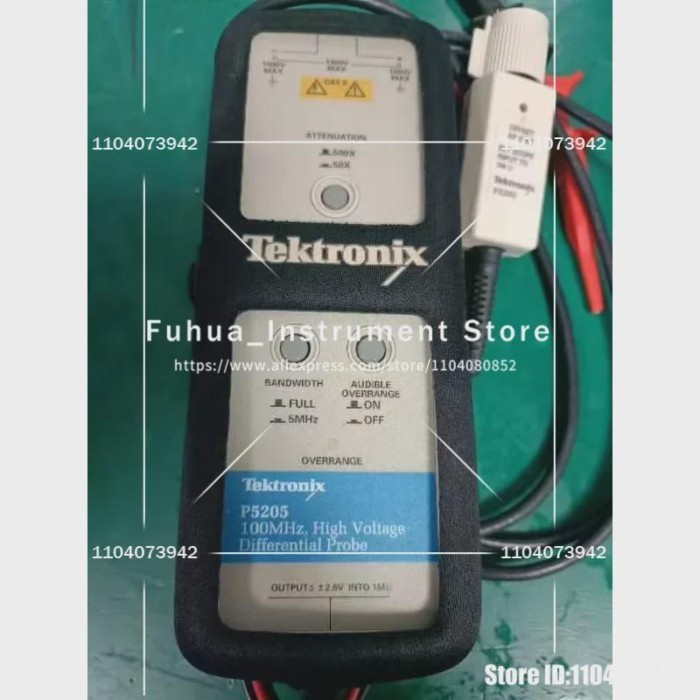 1PC Tektronix P5205 100MHz High Voltage Differential Probe