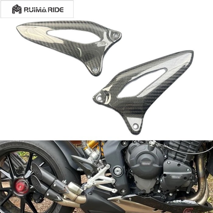 100% 3k Carbon Fiber For Triumph Speed Triple 1200RS 1200RR 2021-2024 Motorcycle Accessories Heel P