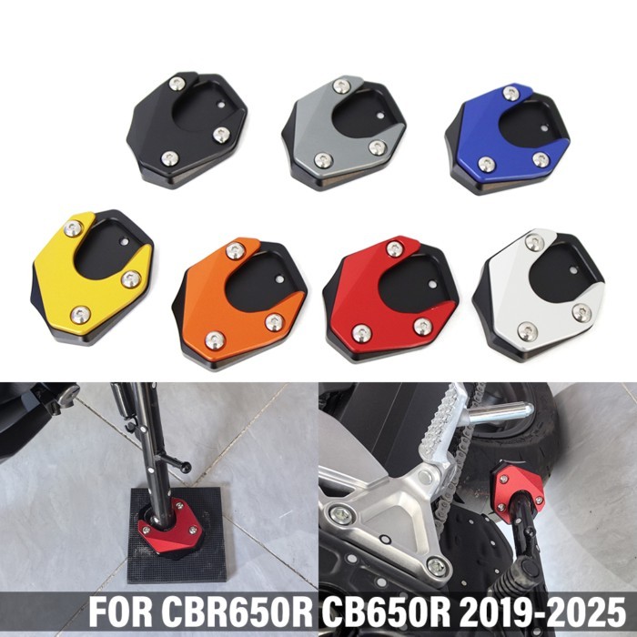 For HONDA CB650R CBR650R 2019-2025 Motorcycle Kickstand Foot Side Stand Extension Side Stand Pad Su