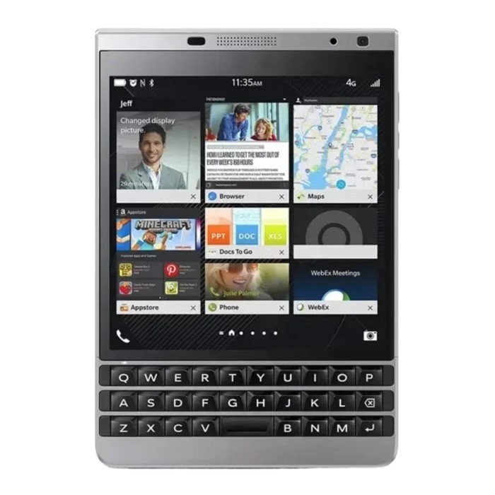 For BlackBerry Passport Q30 Silver 2nd Gen Original Cheap QWERTY Touchscreen Mobile Cell Phone Smar