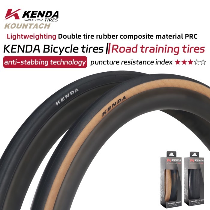Kenda K1092 Puncture Protection And Ultra Light Weight New Bicycle Tire 700x25/28c Kountach Elite F