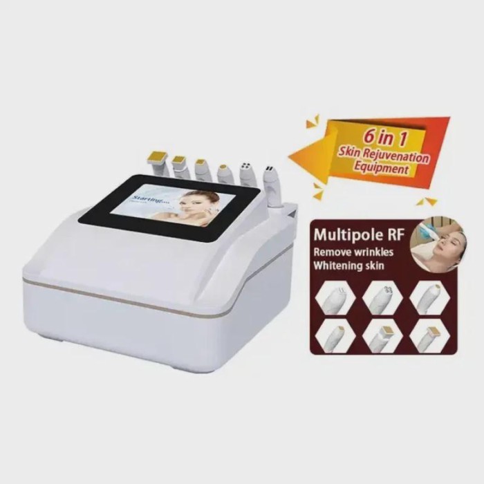Portable 6 In 1 Bipolar R-F EMS Fractional R-F Wrinkle Removal Face Lifting Skin Tightening Skin Re